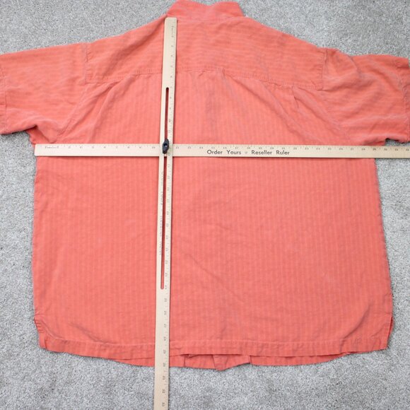 Tommy Bahama Camp Shirt Mens 2XL XXL Red Loop Collar 100% Silk Short Sleeve - Picture 13 of 16